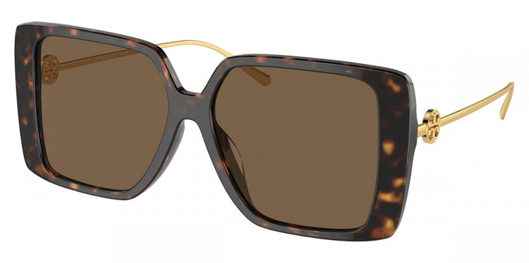 Tory Burch Tortoise/Shiny Gold Oversized Square - Eyedictive