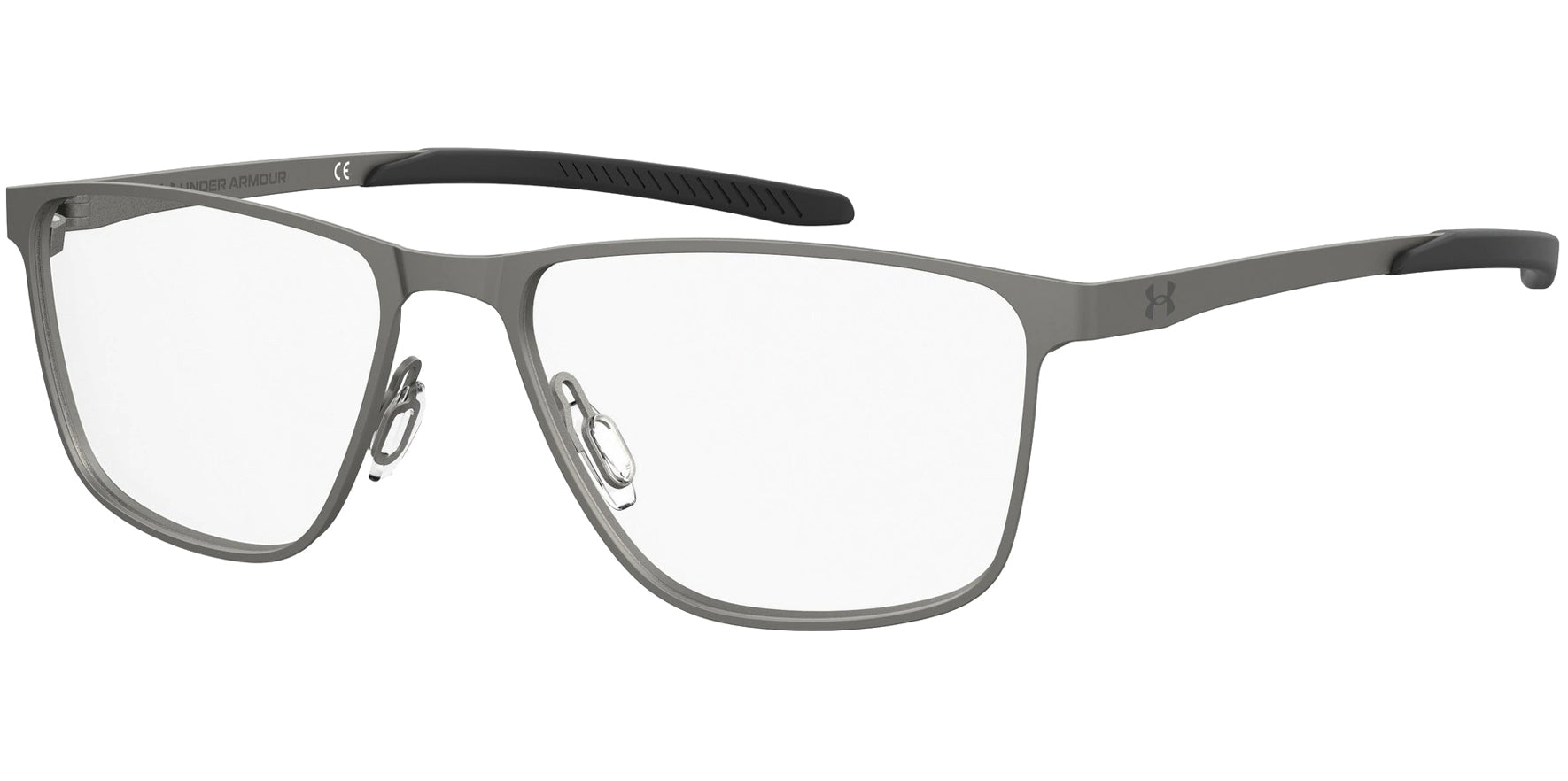 Under Armour Stainless Steel Square Wrap Eyeglasses w/ Soft Tips