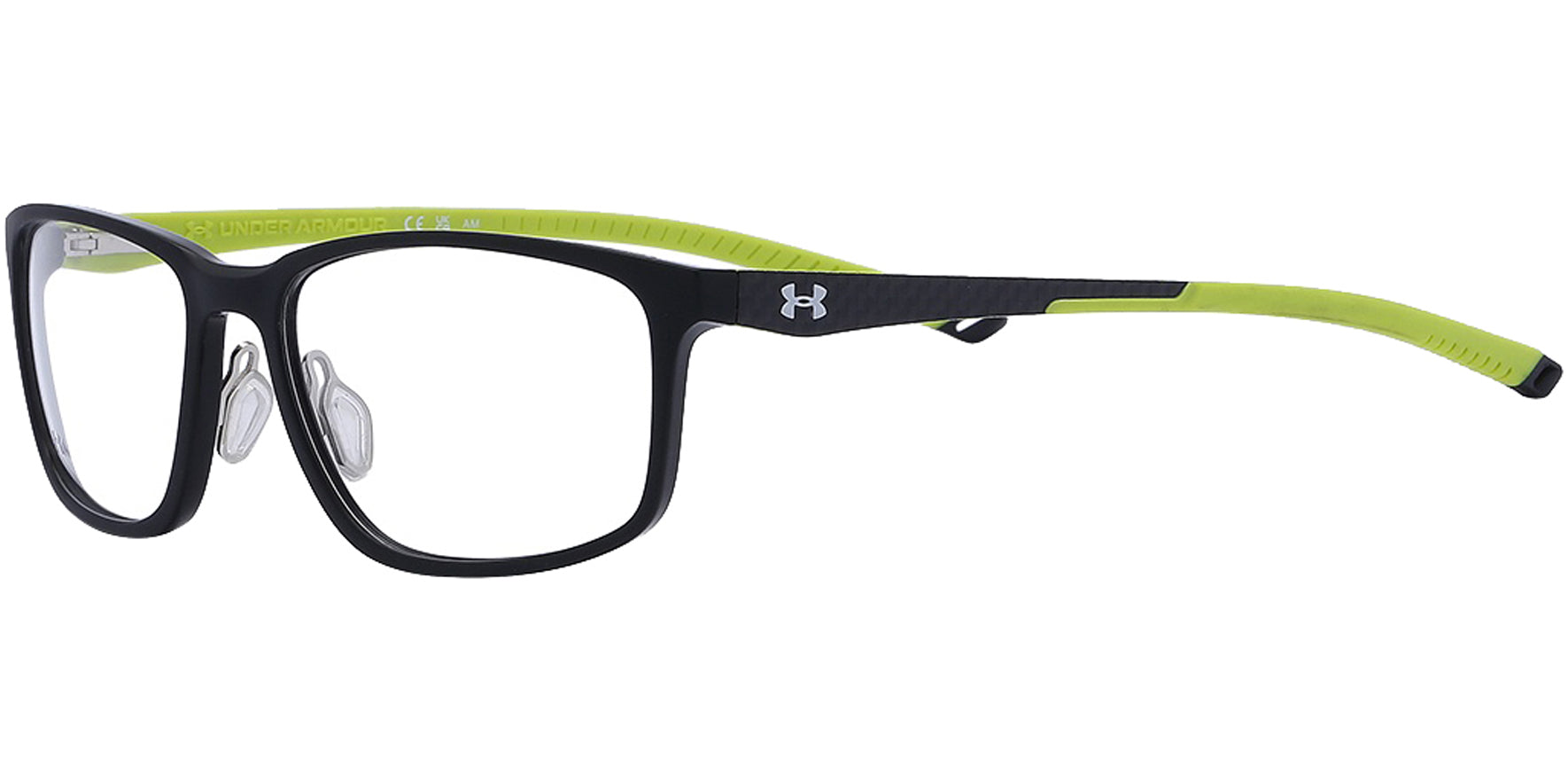 Under Armour Rectangle Eyeglasses w/ Carbon Fiber Temples