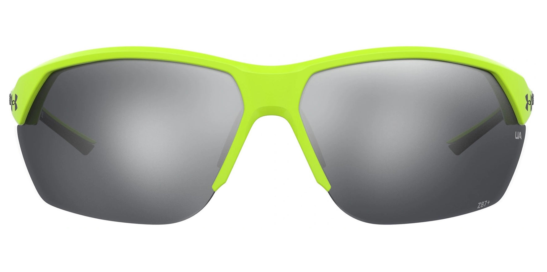 Under Armour Compete Green/Yellow Fluorescent ANSI Z87+ Semi-Rimless Wrap - Eyedictive