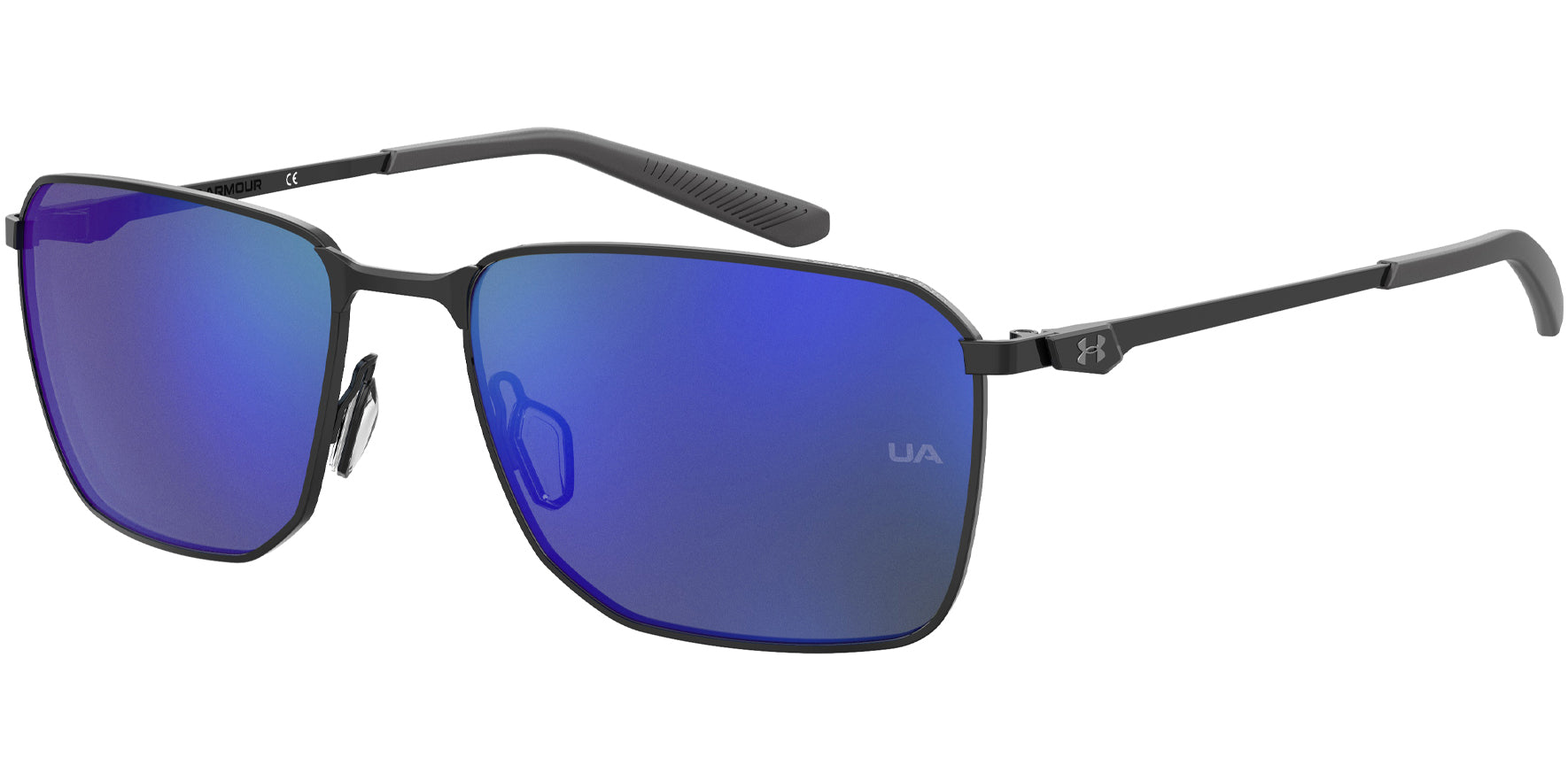 Under Armour Scepter 2 Square Sunglasses w/ Slim Memory Steel Temples