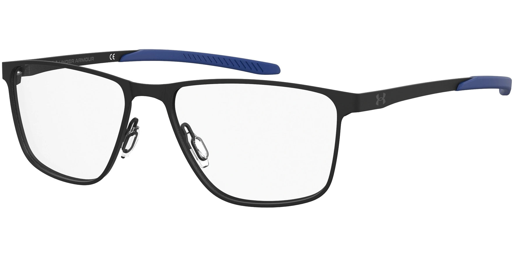 Under Armour Stainless Steel Square Wrap Eyeglasses w/ Soft Tips