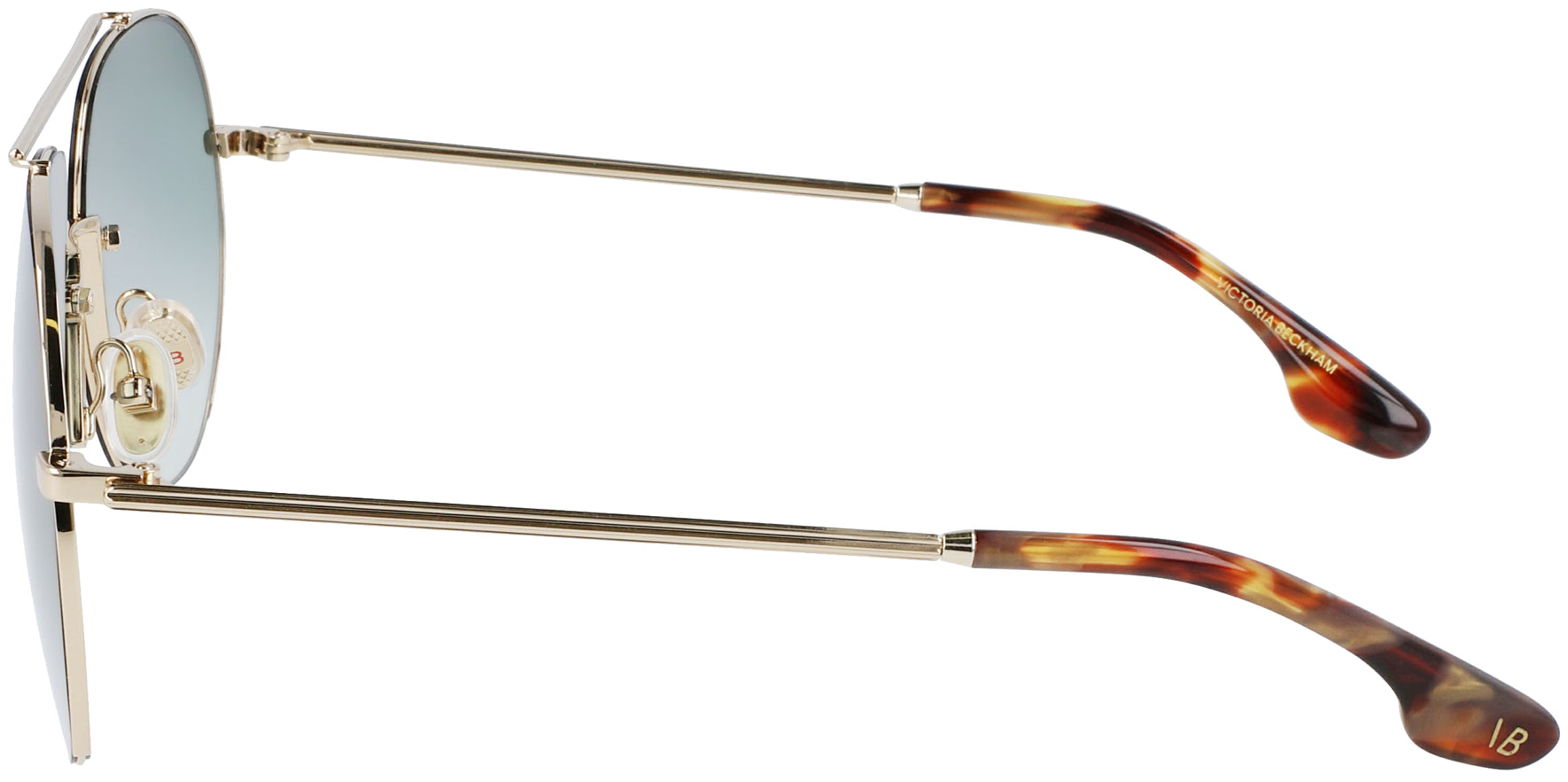 Victoria Beckham Gold-Tone Aviator w/ Gradient Lens - Eyedictive
