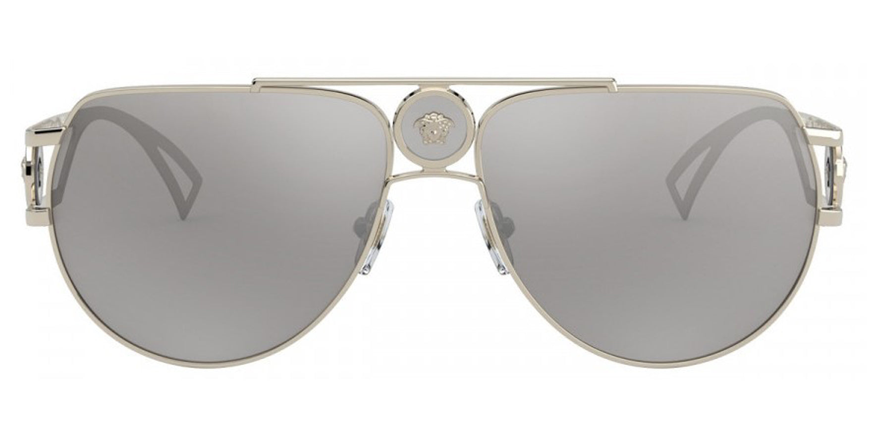 Versace Pale Gold-Tone Pilot w/ Mirror Lens - Eyedictive