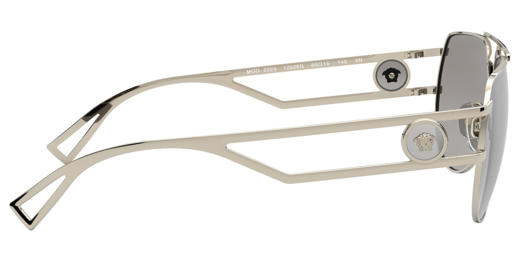 Versace Pale Gold-Tone Pilot w/ Mirror Lens - Eyedictive