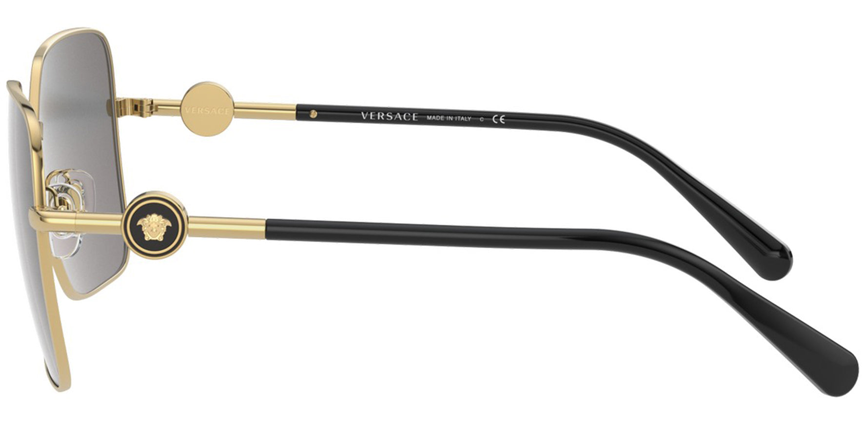 Versace Gold-Tone Geometric Metal Square - Eyedictive