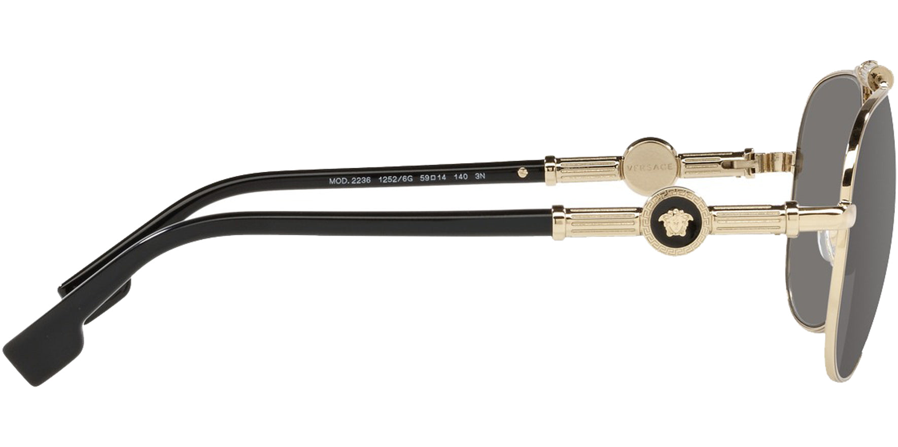 Versace Pale Gold-Tone Aviator w/ Mirror Lens - Eyedictive
