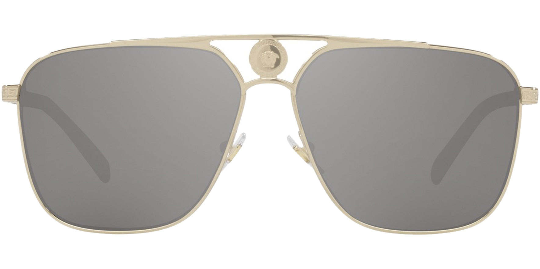 Versace Pale Gold-Tone Pilot w/ Mirrored Lens - Eyedictive