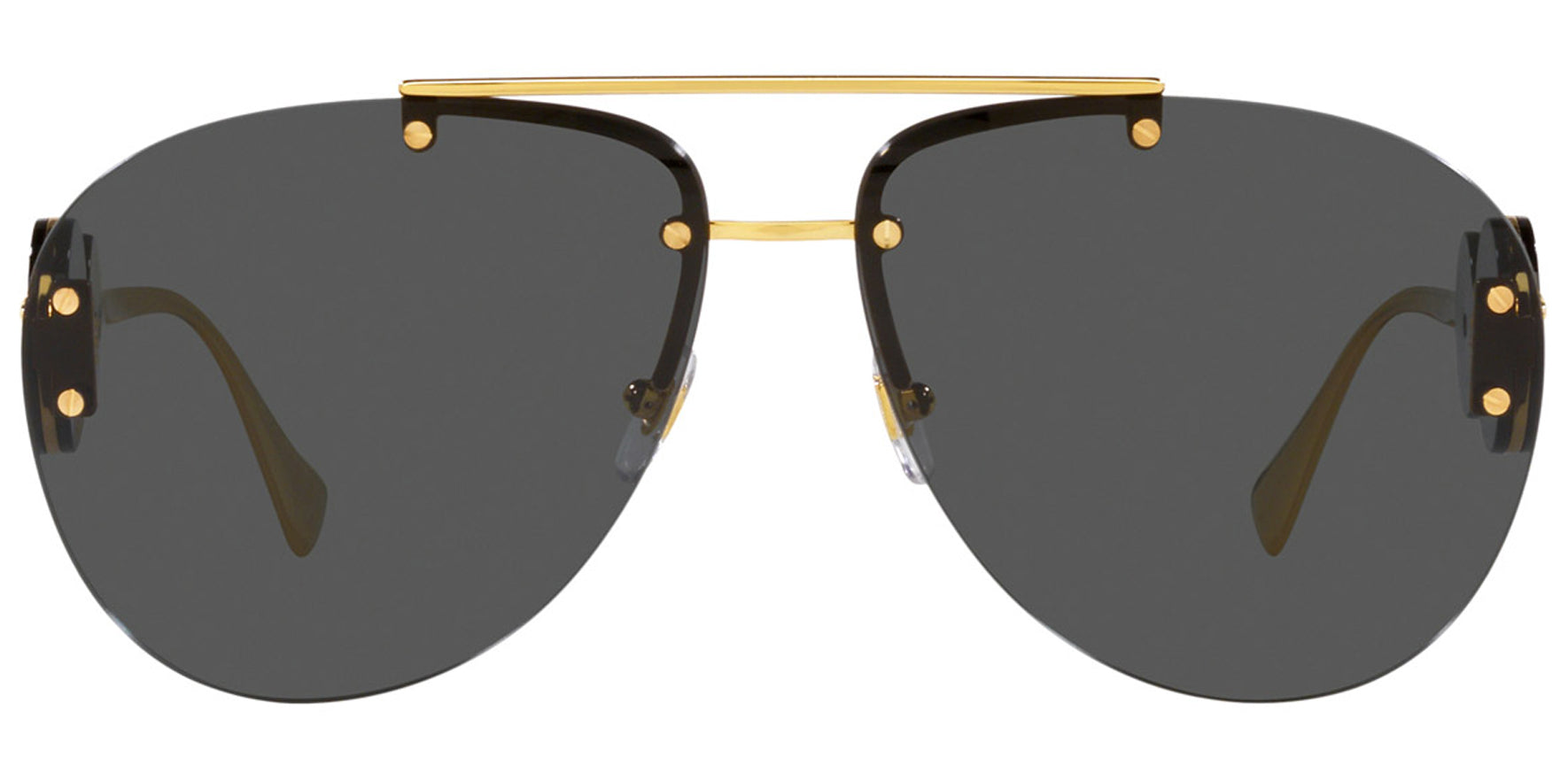 Versace Double Medusa Rimless Aviator - Eyedictive