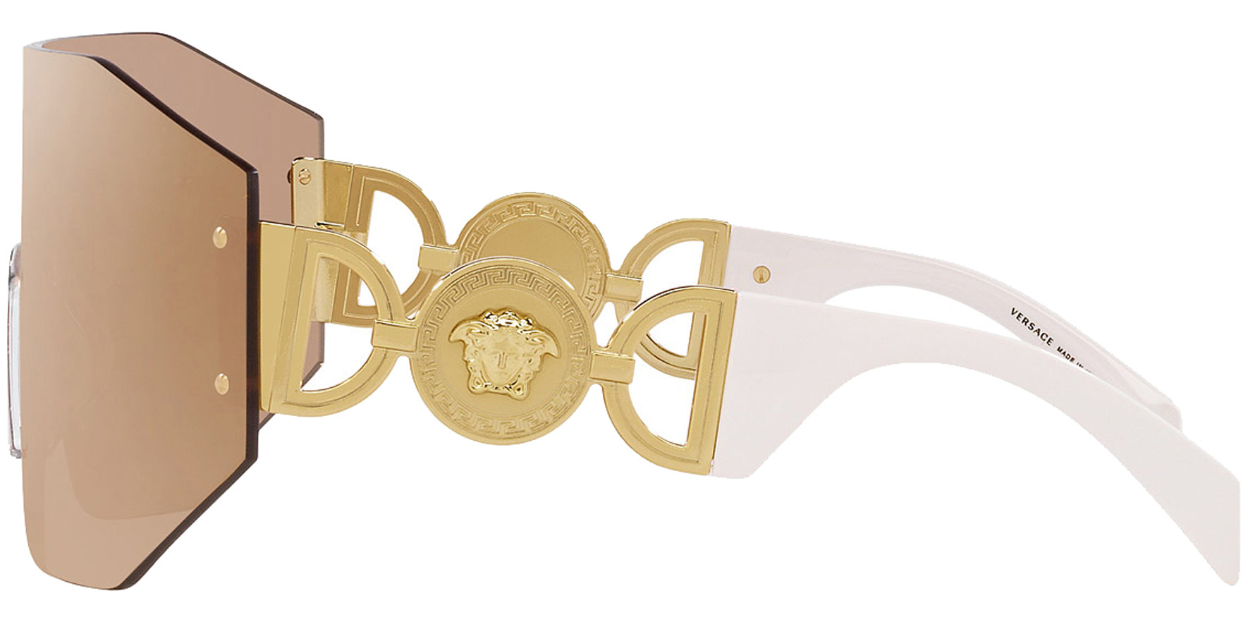 Versace Rimless Dark Brown Shield - Eyedictive