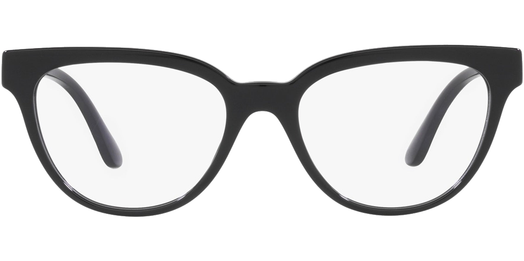 Versace Black Round Cat Eye Eyeglass Frame - Eyedictive
