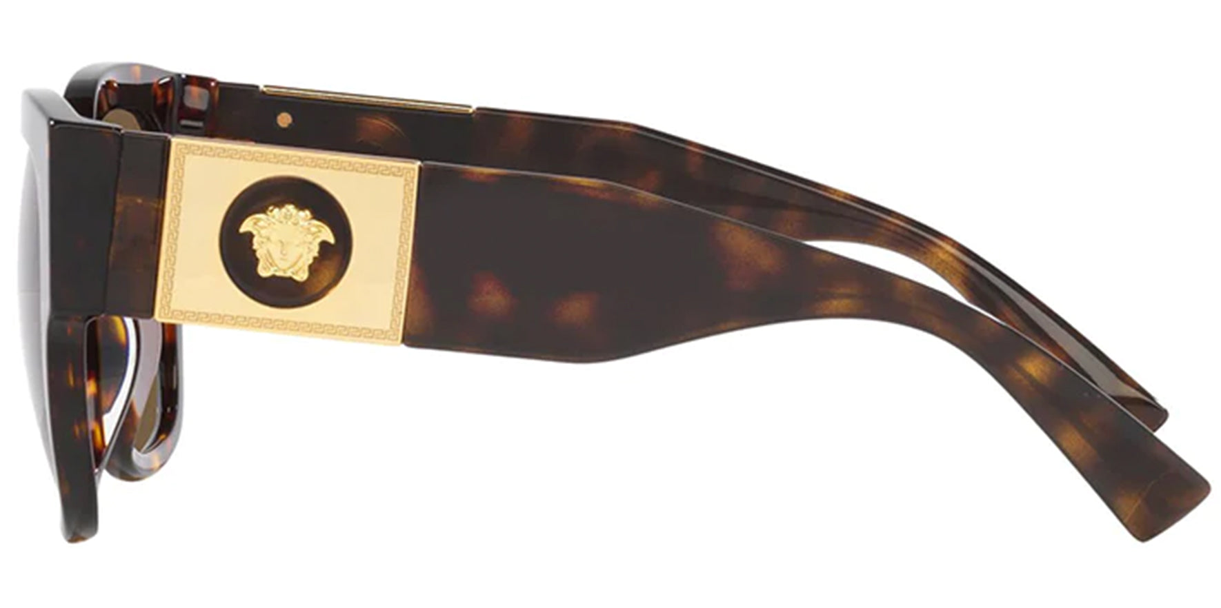 Versace Havana Wide Temple Oversize Square - Eyedictive
