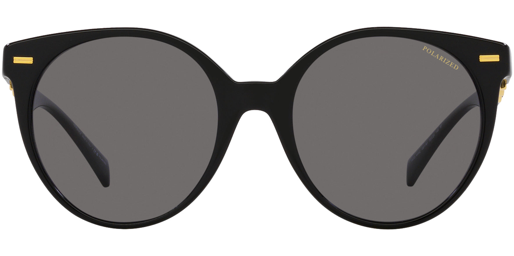 Versace Polarized Black Round Panto - Eyedictive