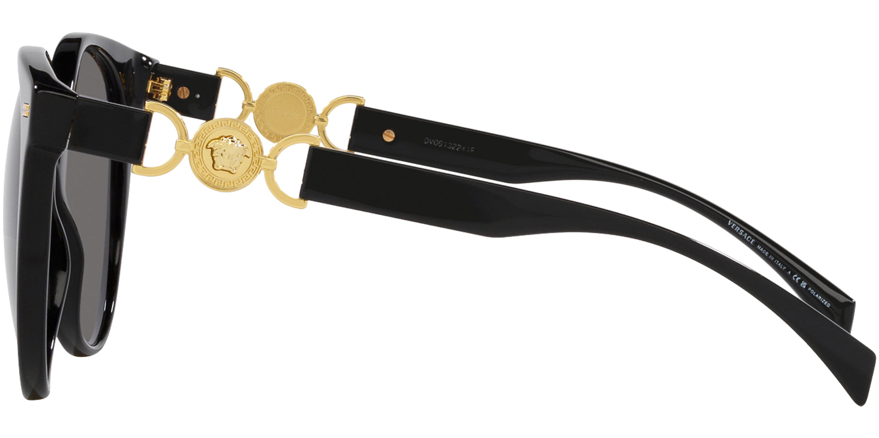 Versace Polarized Black Round Panto - Eyedictive