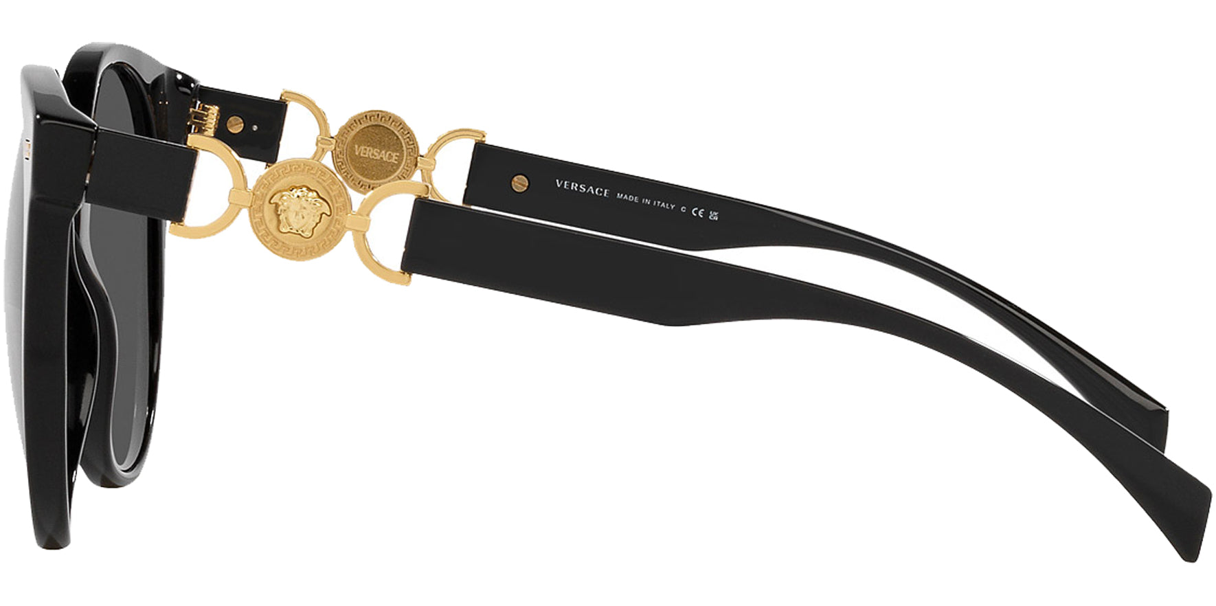 Versace Black Oversize Round Panto - Eyedictive