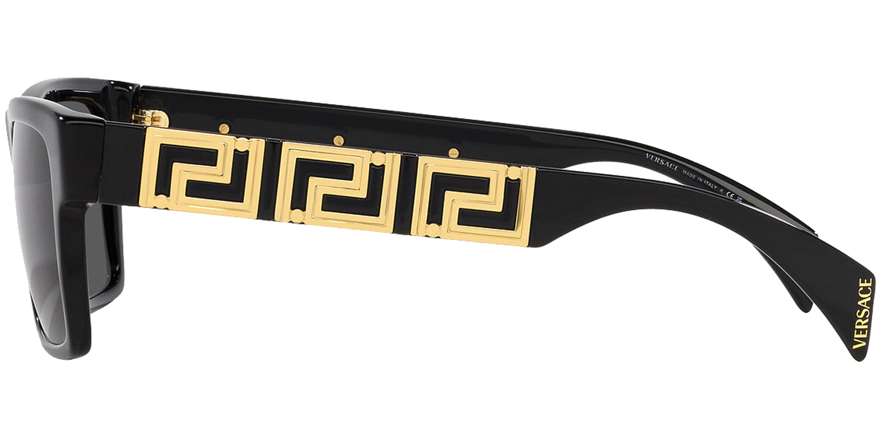 Versace Black Rectangle w/ Greca Temples - Eyedictive
