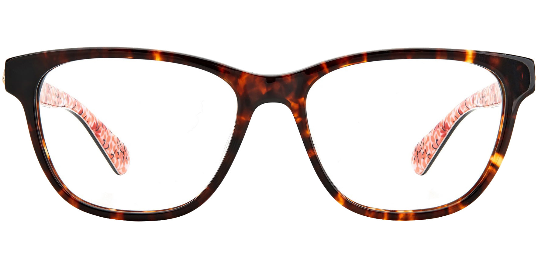 Kate Spade Verna Havana Soft Square Eyeglass Frame w/ Spring Hinges