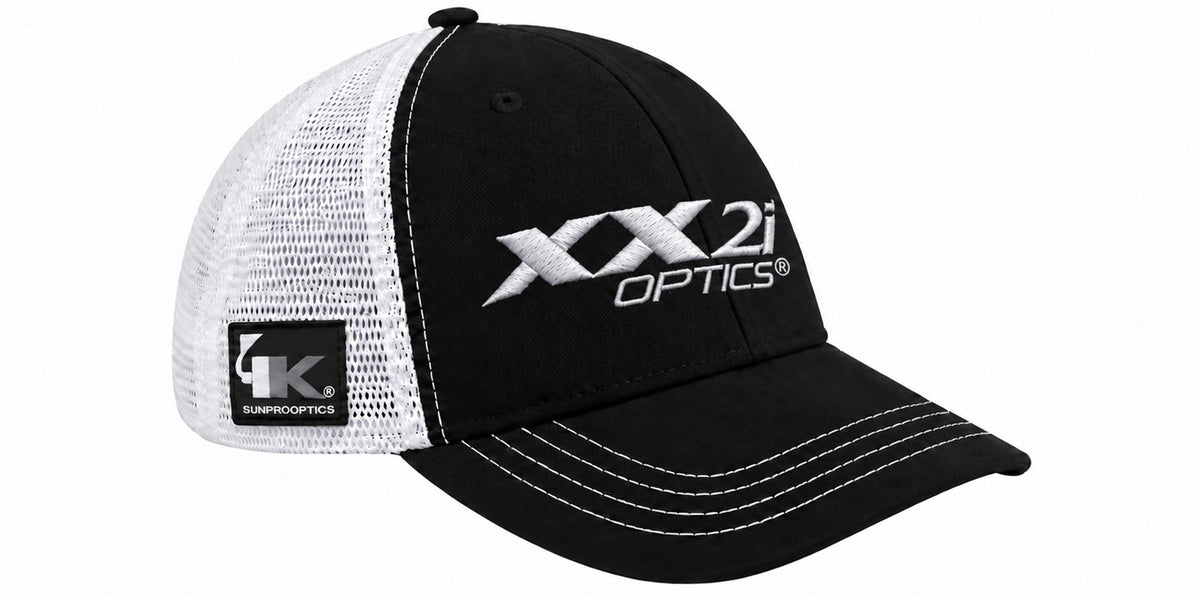 XX2i Optics Black/White Mesh Back Trucker Hat