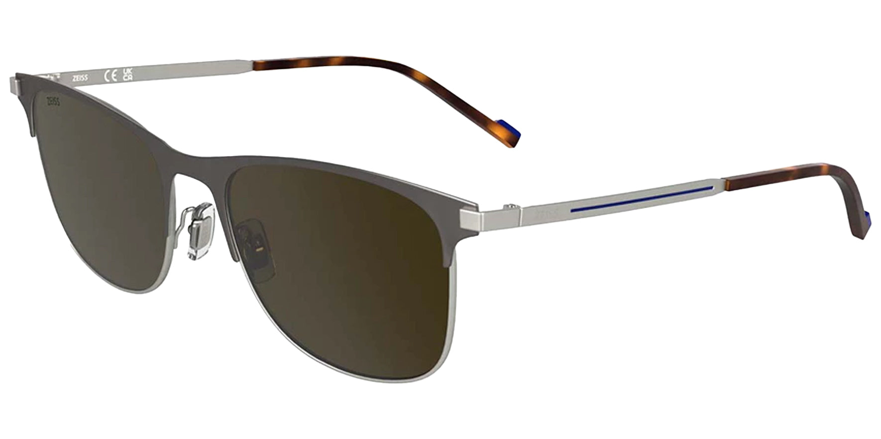 Zeiss Soft Square Browline w/ Tortoise Tips