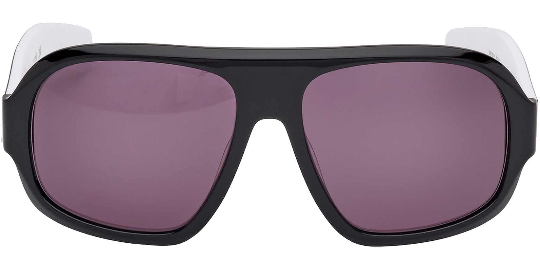 Adidas Shiny Black Oversized Pilot w/ Striped Temples