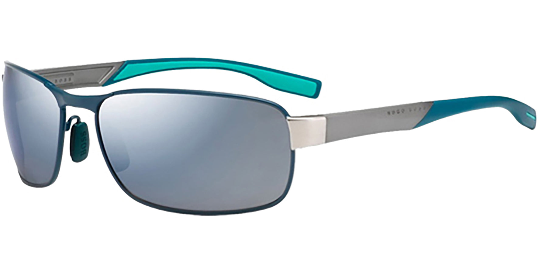 Hugo Boss Polarized Green Metal Wrap - Eyedictive