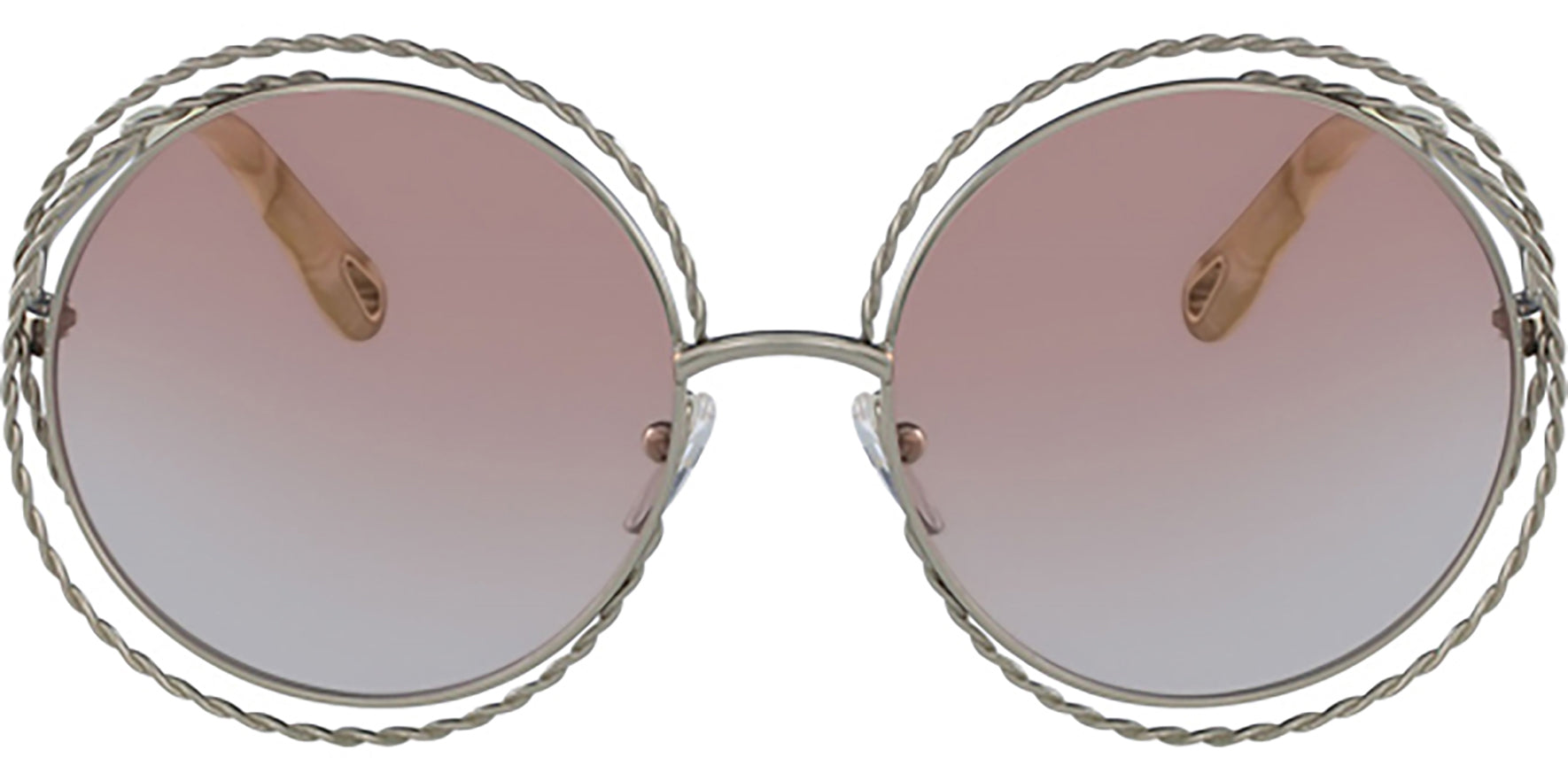 Chloe Carlina Twist Gold-Tone Oversize Round - Eyedictive