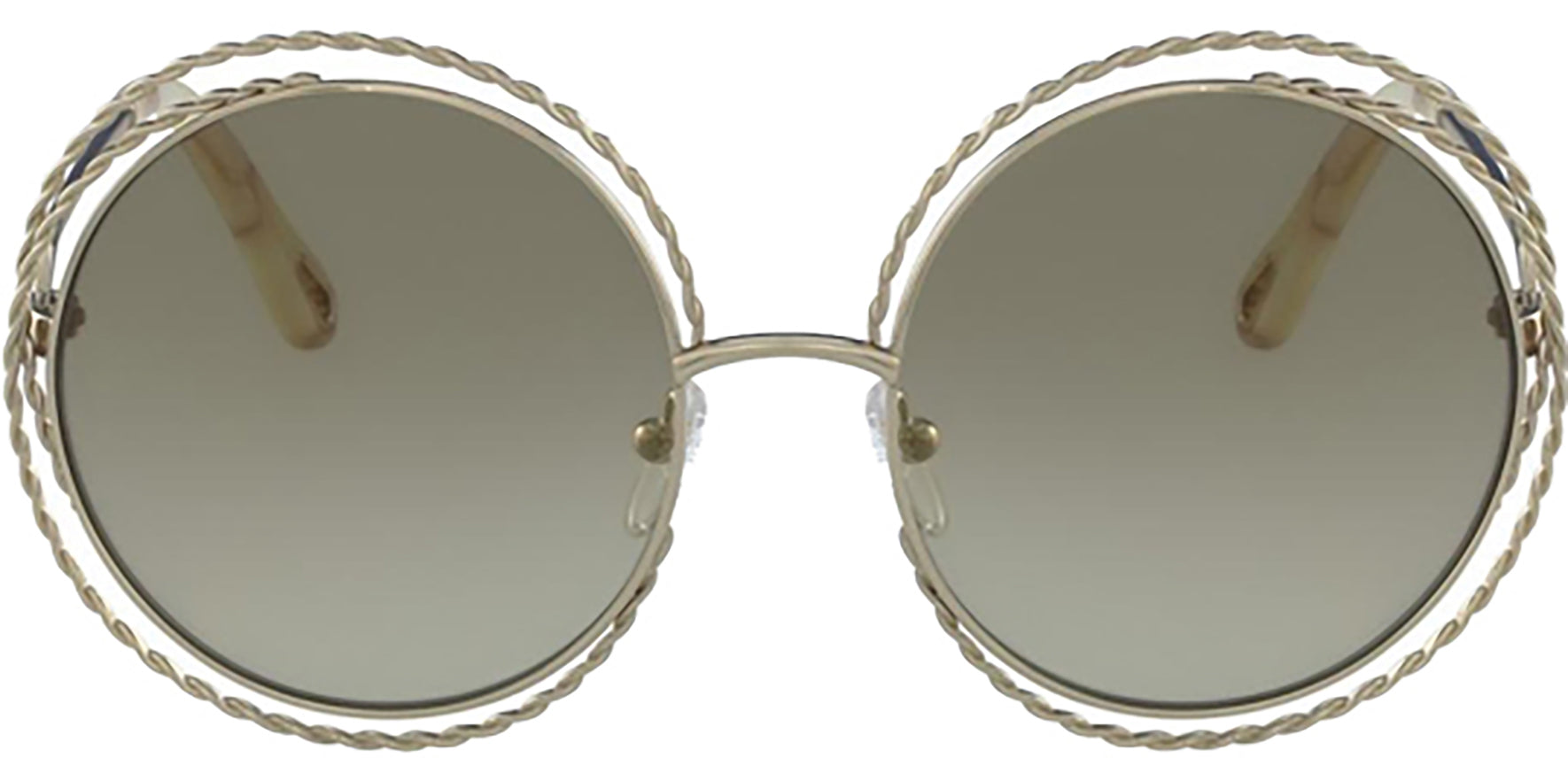 Chloe Carlina Twist Gold-Tone Oversize Round - Eyedictive