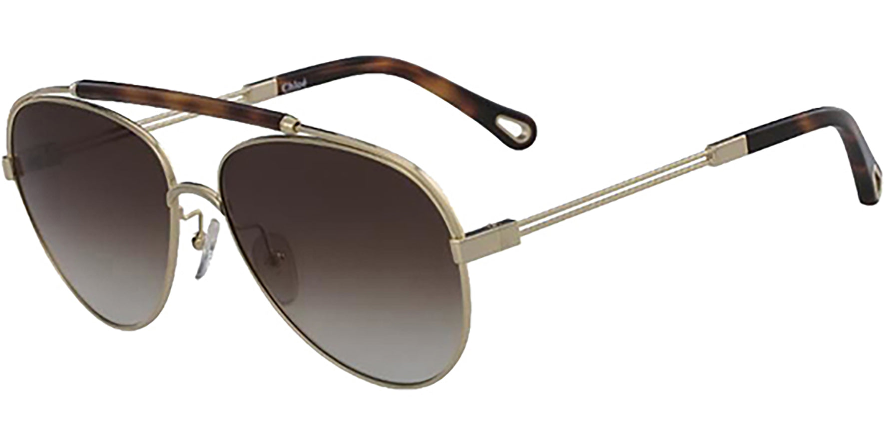 Chloe Reece Gold-Tone Aviator w/ Gradient Lens - Eyedictive