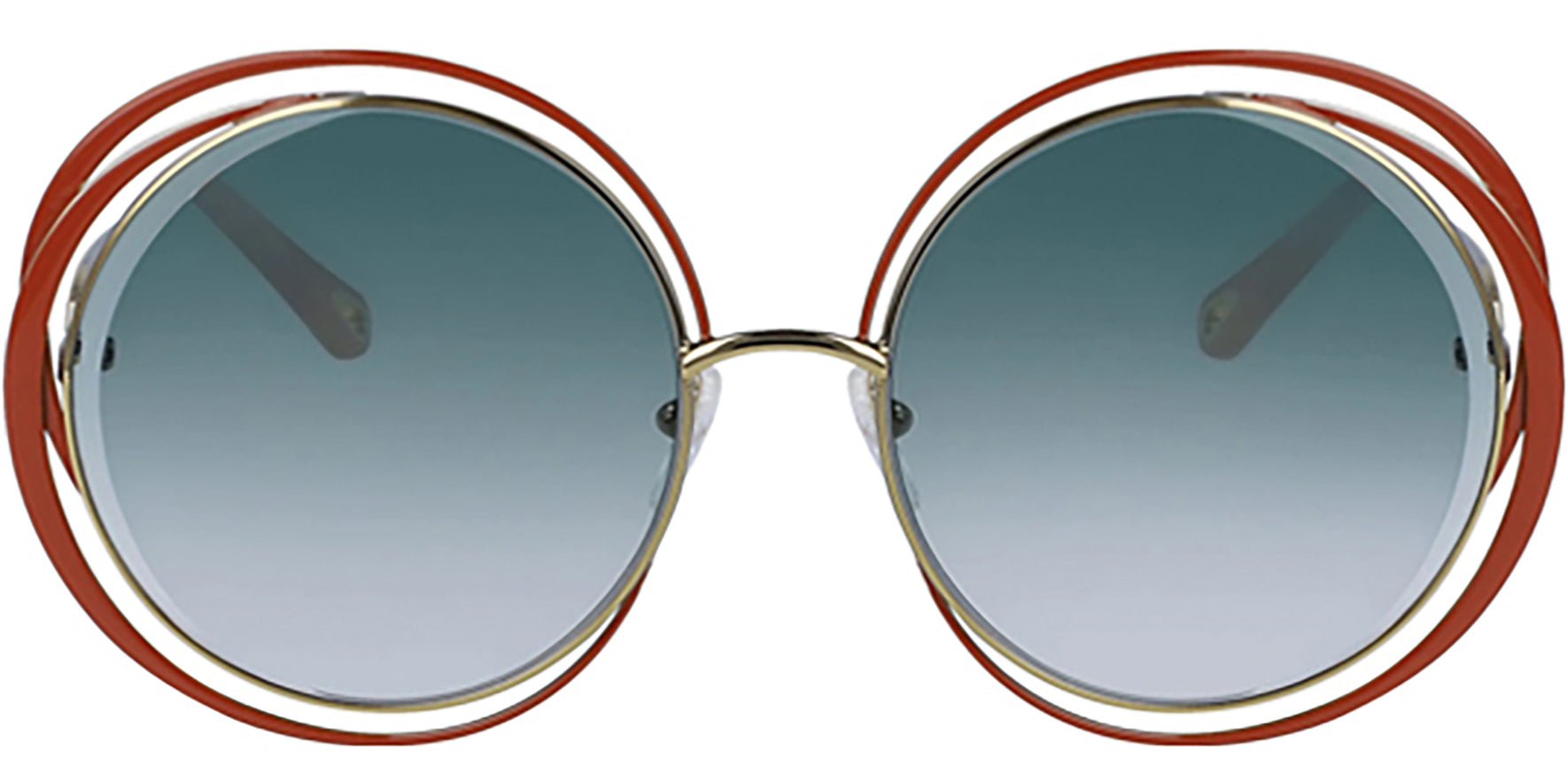 Chloe Carlina Oversize Round Cutaway w/ Beveled Lens - Eyedictive