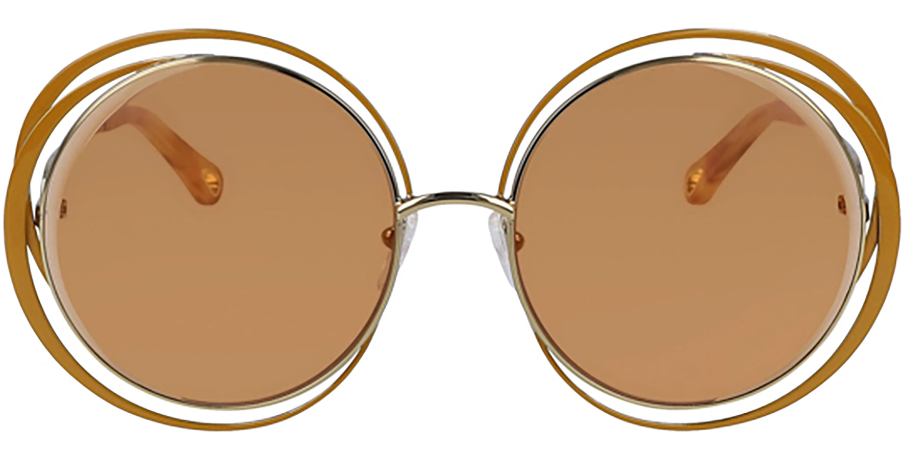 Chloe Carlina Oversize Round Cutaway w/ Beveled Lens - Eyedictive