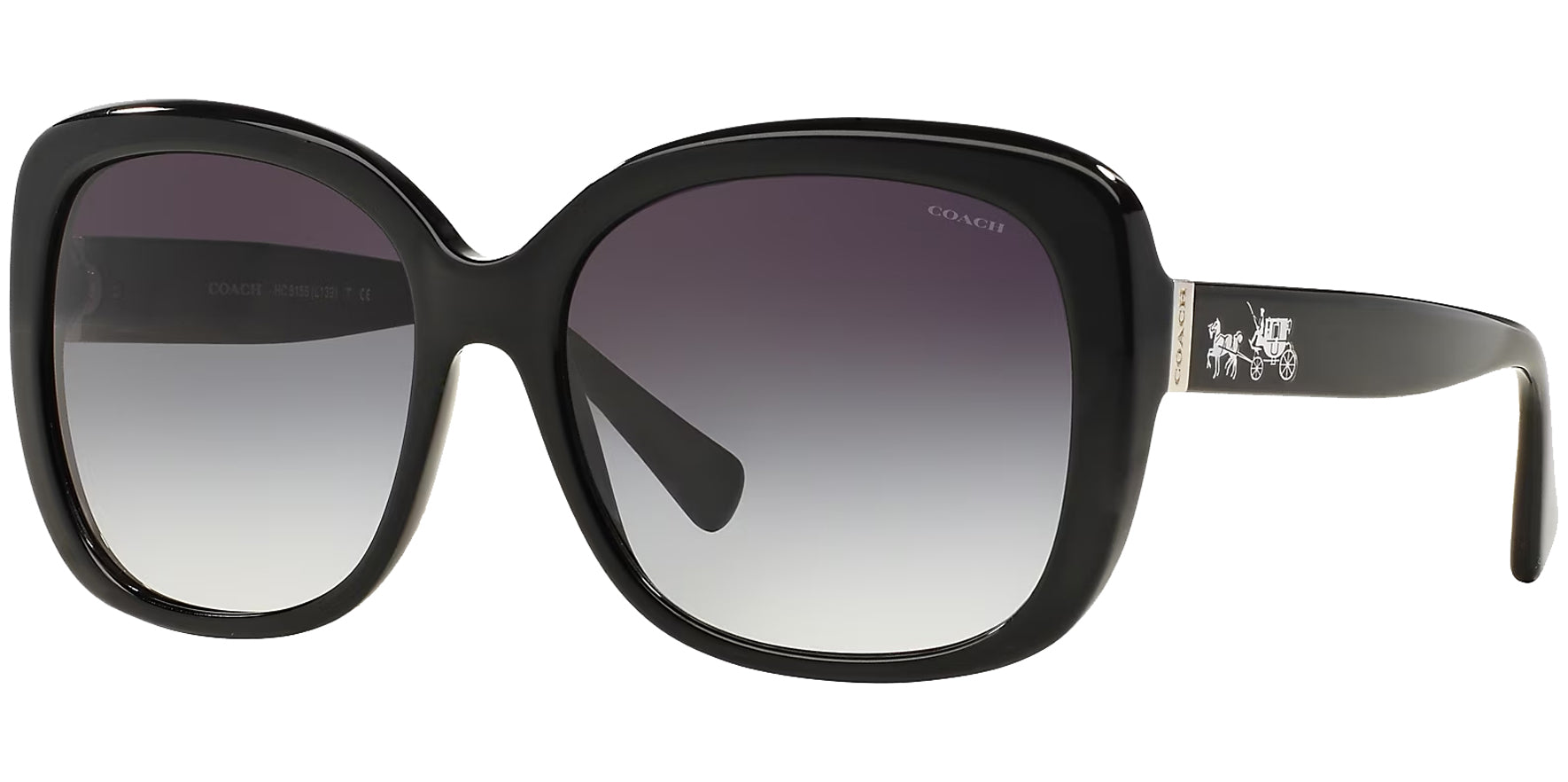 Coach Black Oversized Square w/ Gradient Lens - Eyedictive