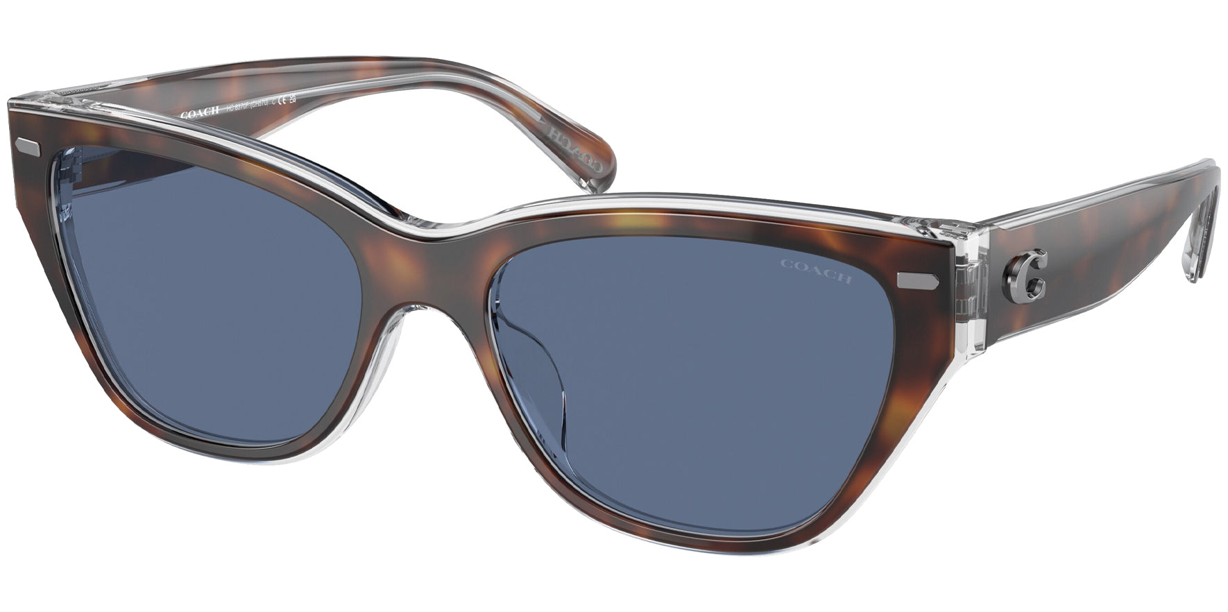 Coach Tortoise-On-Clear Squared Cat Eye - Eyedictive