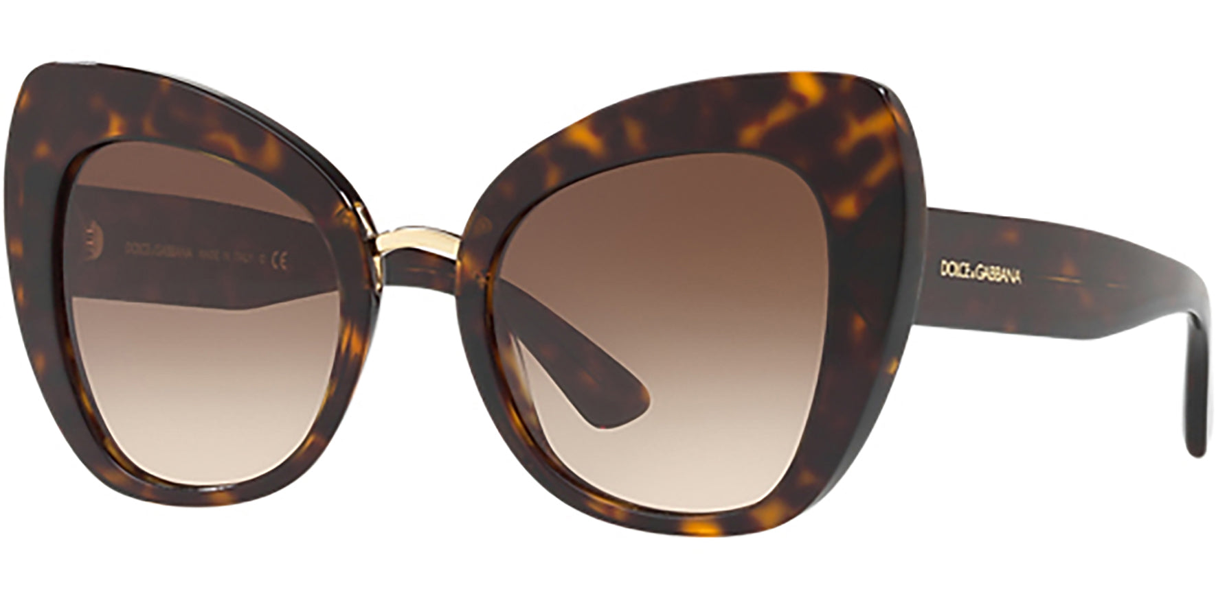 Dolce & Gabbana Havana Butterfly w/ Gradient Lens - Eyedictive