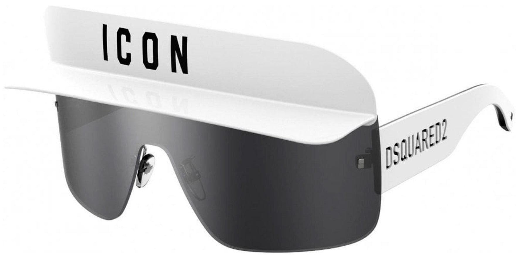 DSquared2 Icon Mask Shield Rimless w/ Detachable Visor - Eyedictive
