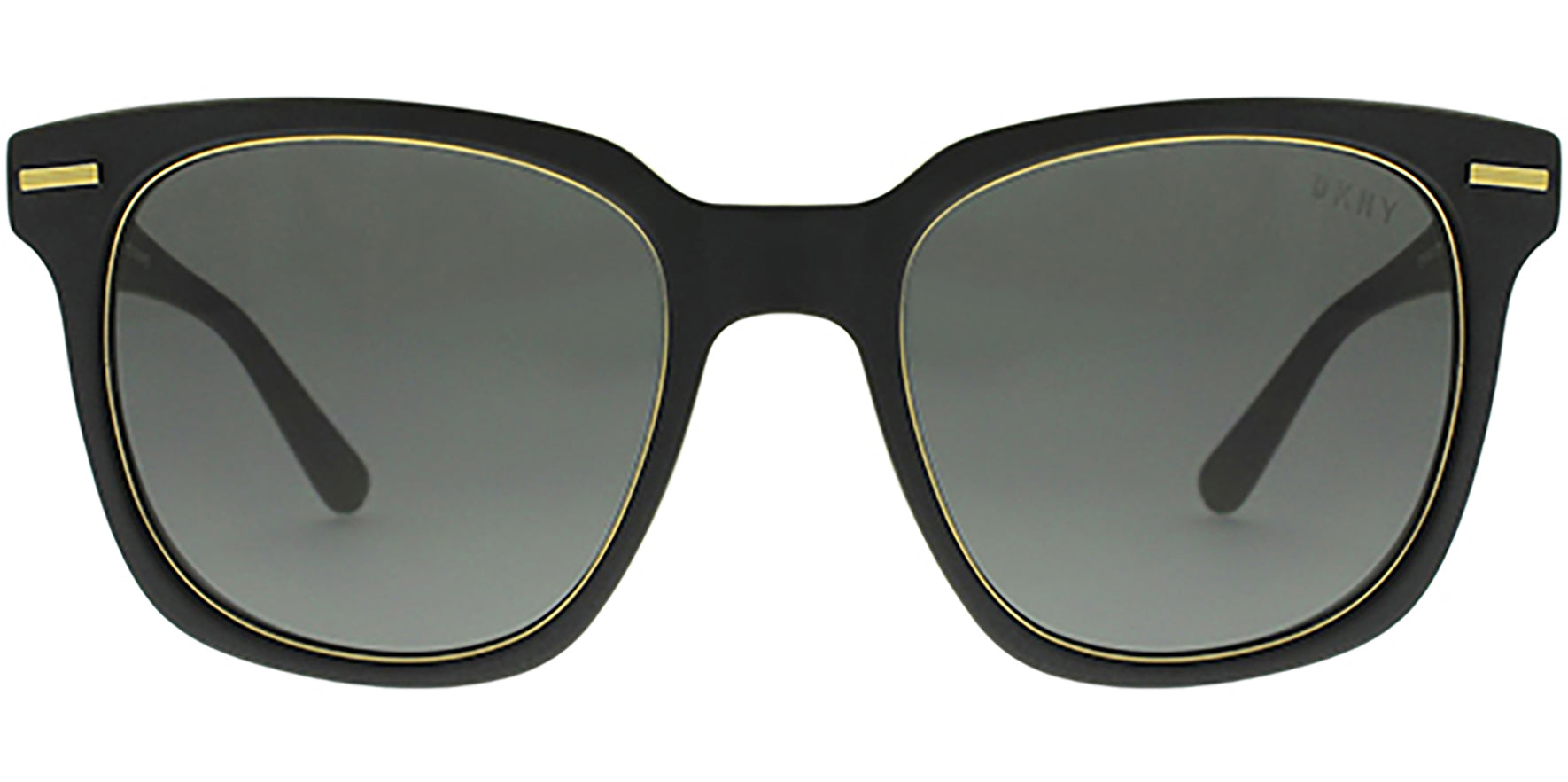 DKNY Black Square Oversize w/ Gold Trim - Eyedictive