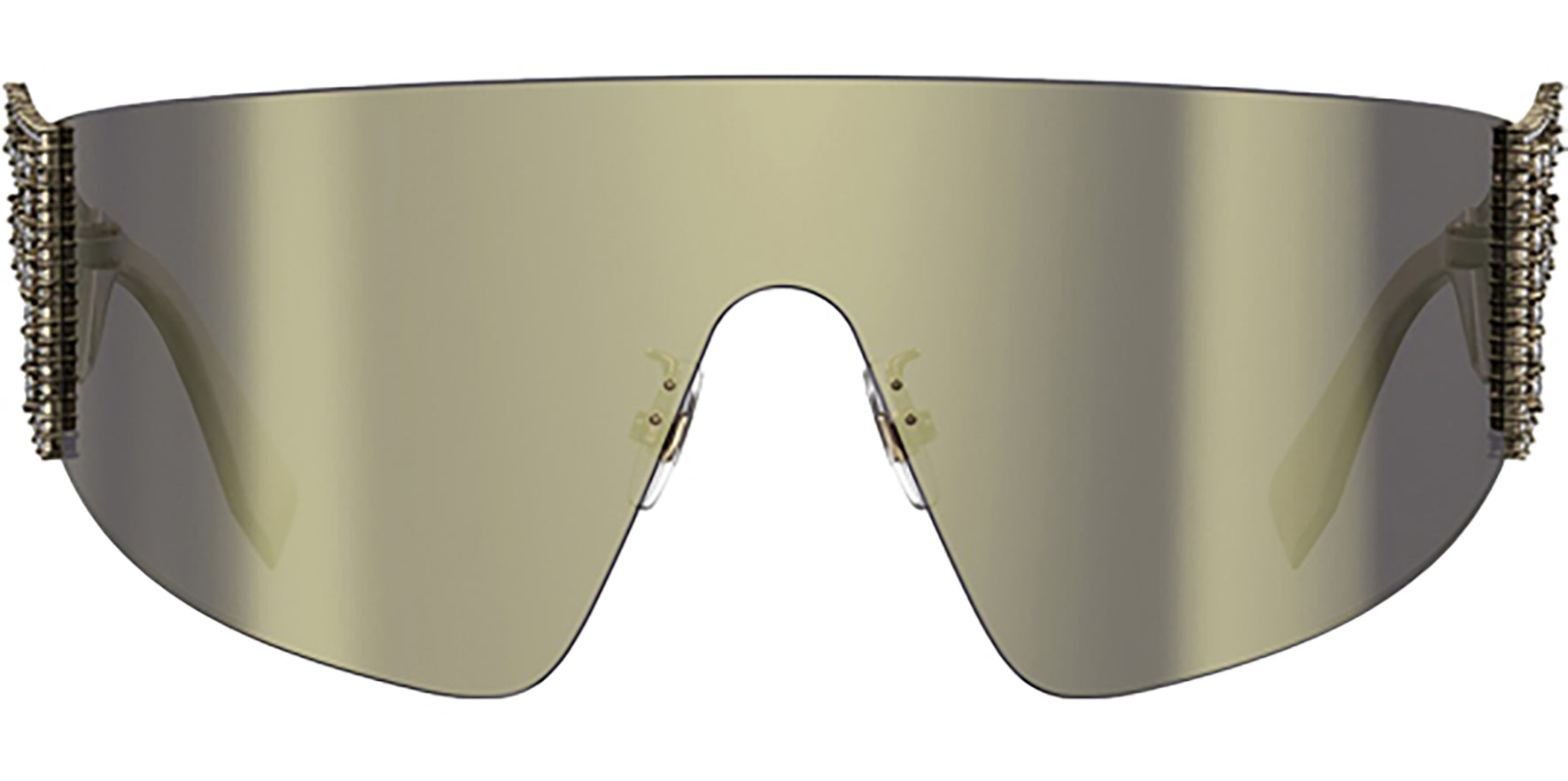 Fendi Rimless Shield Wrap w/ Mirror Lens - Eyedictive