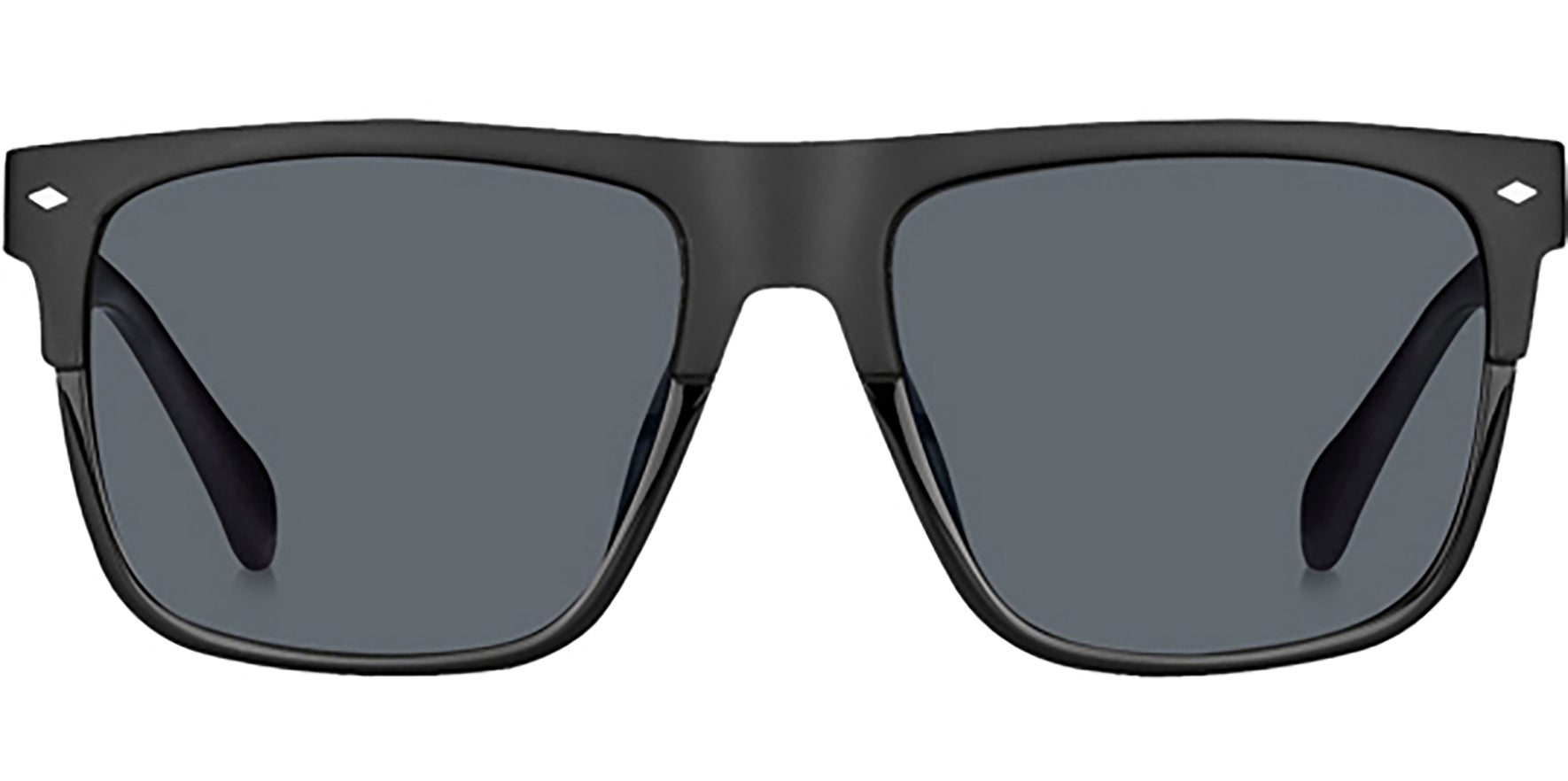 Fossil Matte Black Brow-Line Square - Eyedictive