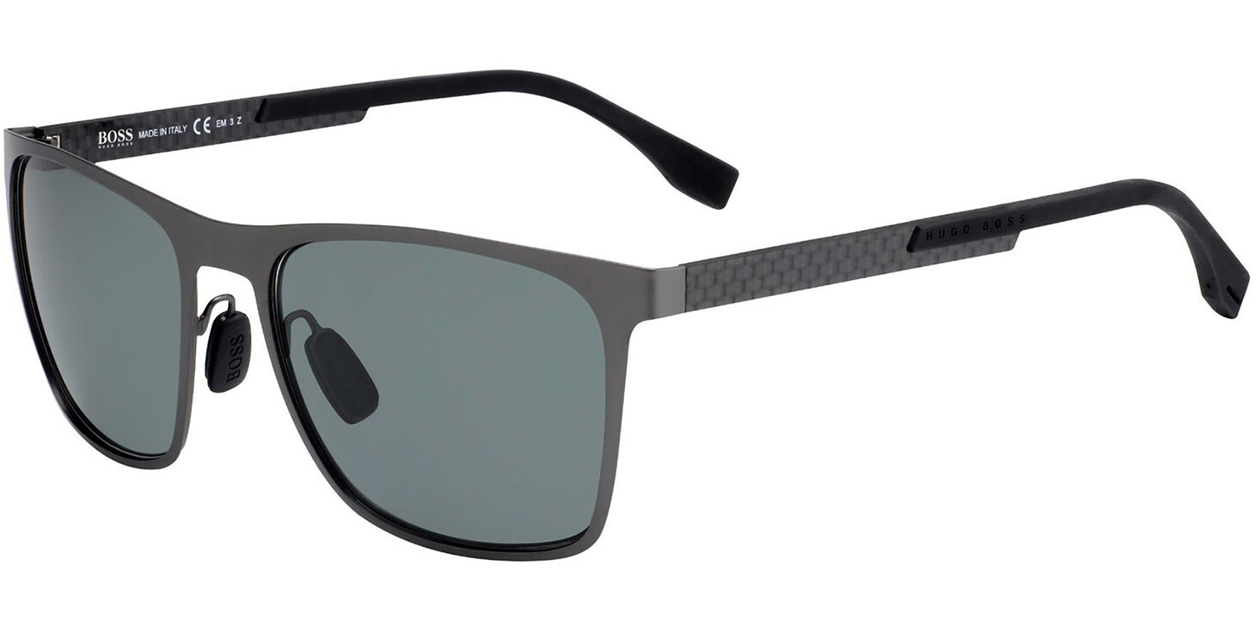 Hugo Boss Polarized Matte Dark Ruthenium/Black Classic Square - Eyedictive