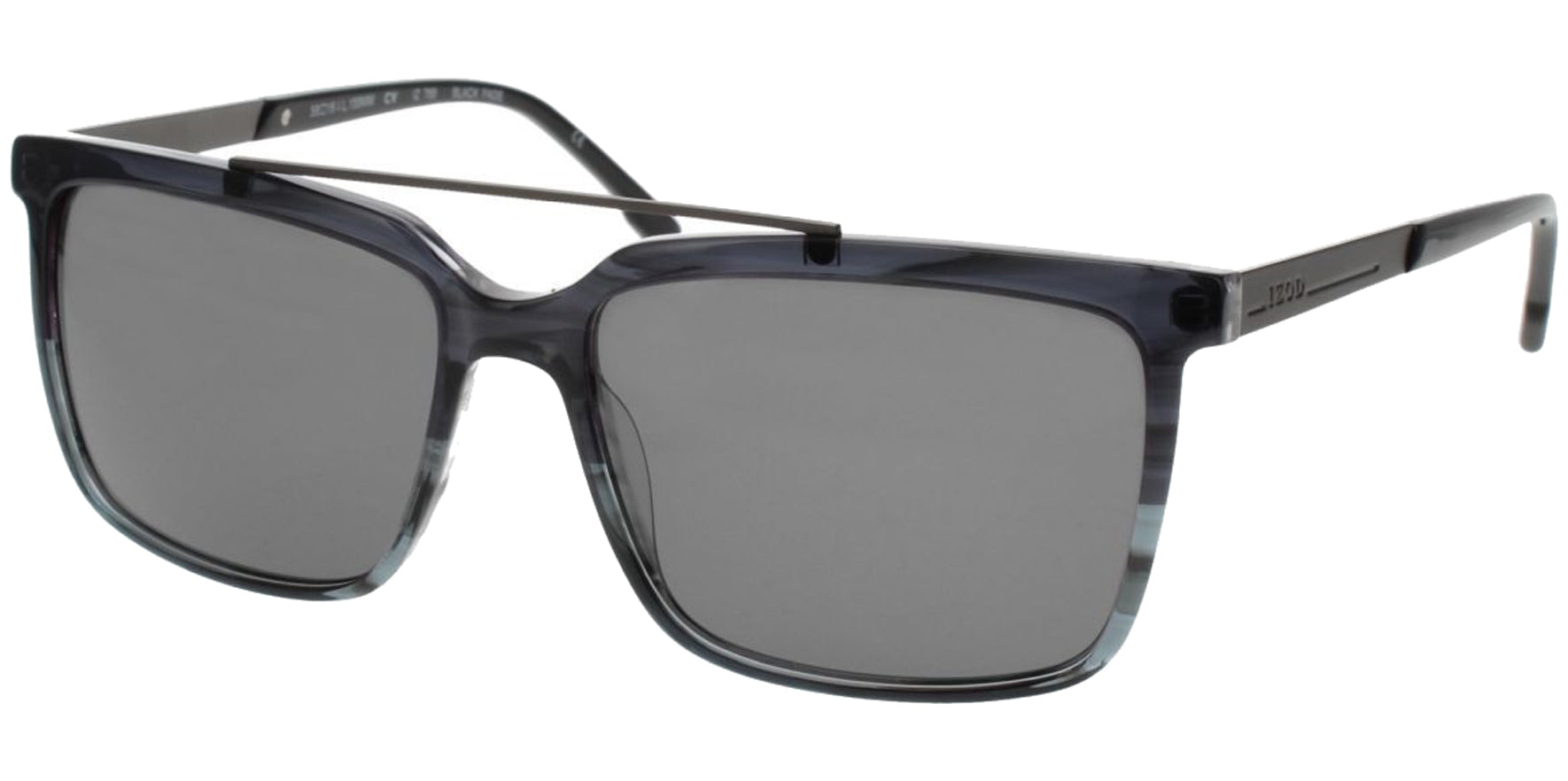 Izod Black Fade Brow-Bar Square w/ Metal Temples - Eyedictive