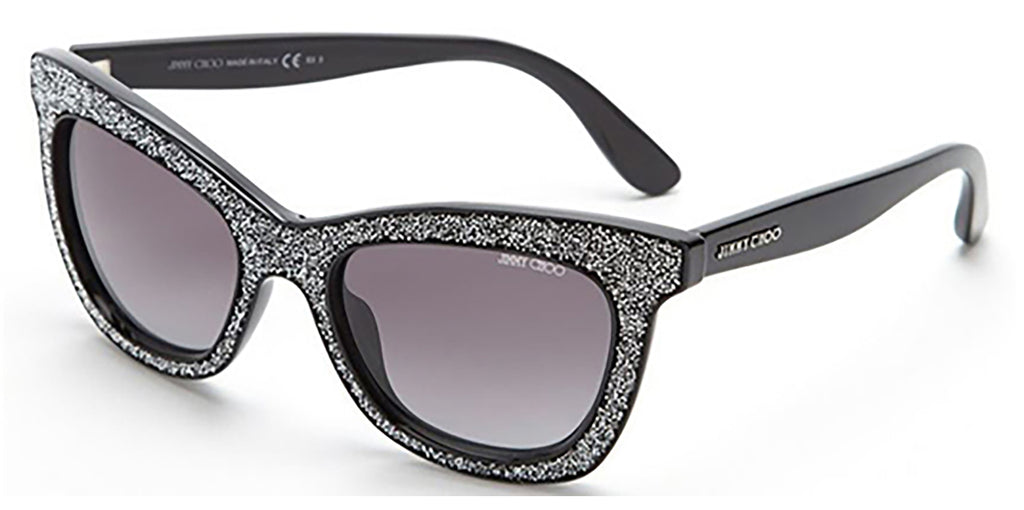 Jimmy Choo Flash/S 0FI7 HD Sunglasses black glitter sparkle with case Jimmy Choo FLASH/S Sunglasses | FREE Shipping - Go-Optic.com  main image 3