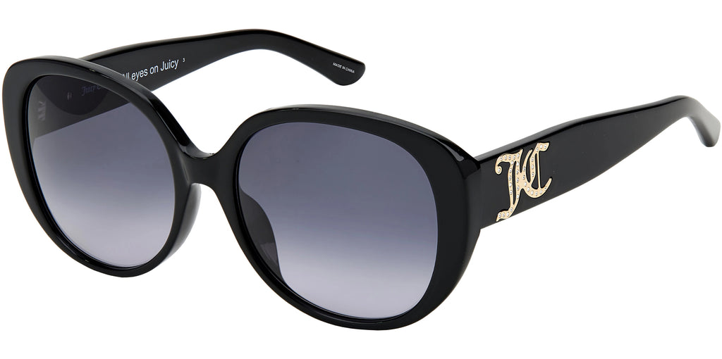 Juicy Couture Black Oval Logo Sunglasses Juicy Couture Black Oval Sunglasses Gold Logo Bow Italy IT  main image 4