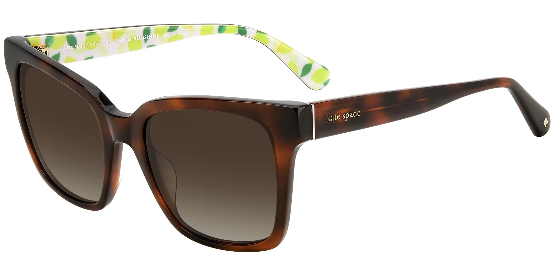 Kate Spade Harlow Havana Squared Cat Eye w/ Gradient Lens - Eyedictive