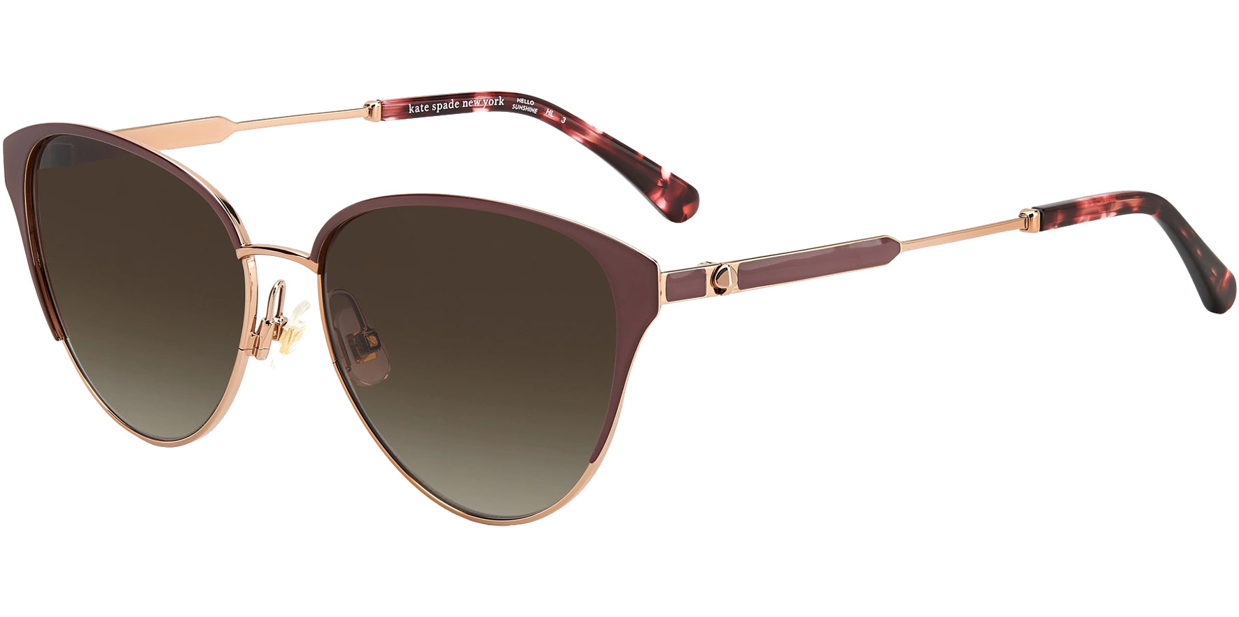Kate Spade Ianna Rose Gold-Tone Red Cat Eye w/ Gradient Lens - Eyedictive