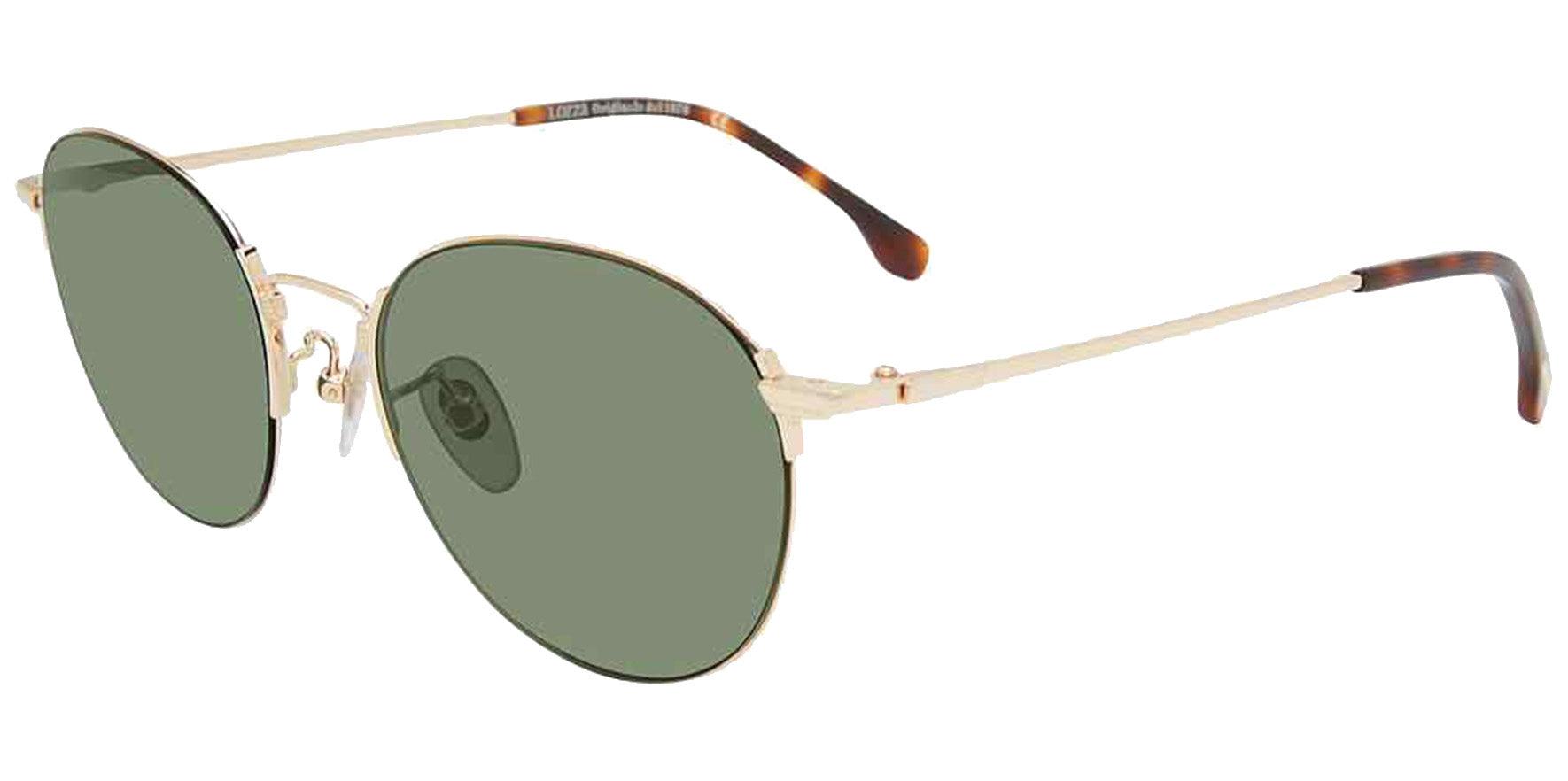 Lozza Firenze Collection Gold-Tone Semi-Rimless Slim Round - Eyedictive