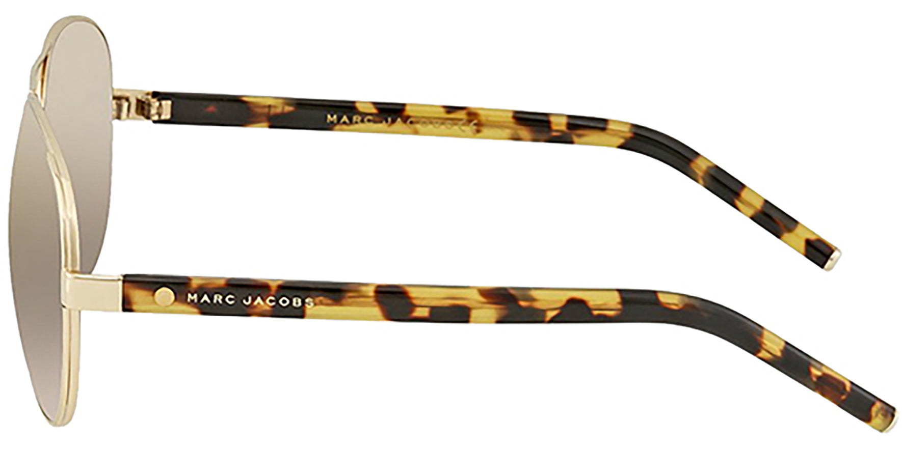 Marc Jacobs Gold-Tone Aviator w/ Flash Lens - Eyedictive
