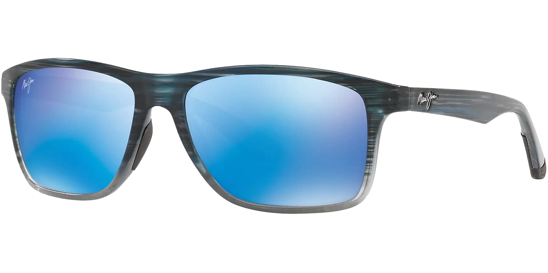 Maui Jim Onshore Polarized Blue-Black Stripe Square Sport - Eyedictive