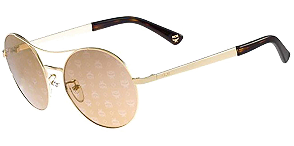 Vintage MCM Gold Studded Aviator Sunglasses MCM Sunglasses MCM 145S-717 Shiny Gold 58mm Brown Lens Men main image 3