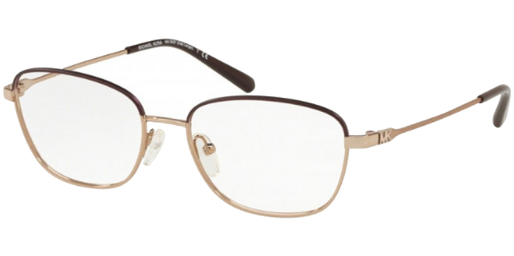 Michael Kors Key Largo Rose Gold-Tone Eyeglass Frames - Eyedictive