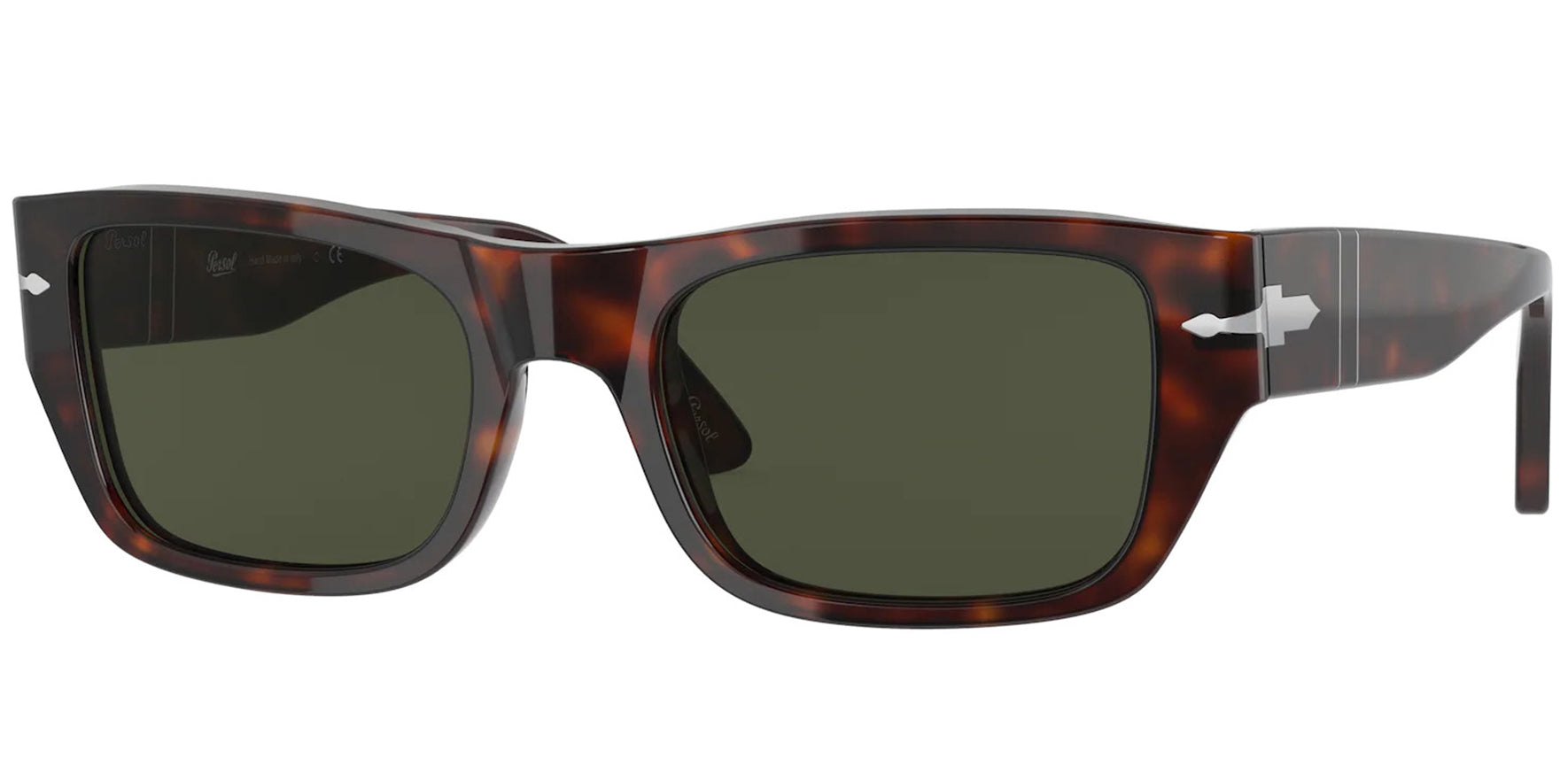Persol Handmade Havana Rectangle w/ Glass Lens - Eyedictive
