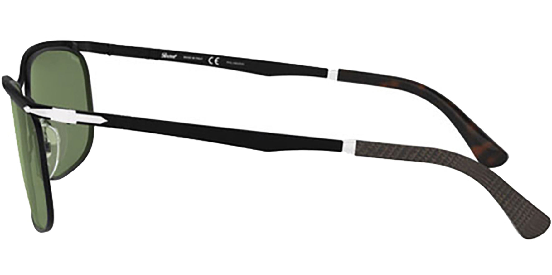 Persol Key West Polarized Black Wrap Brow-Line - Eyedictive